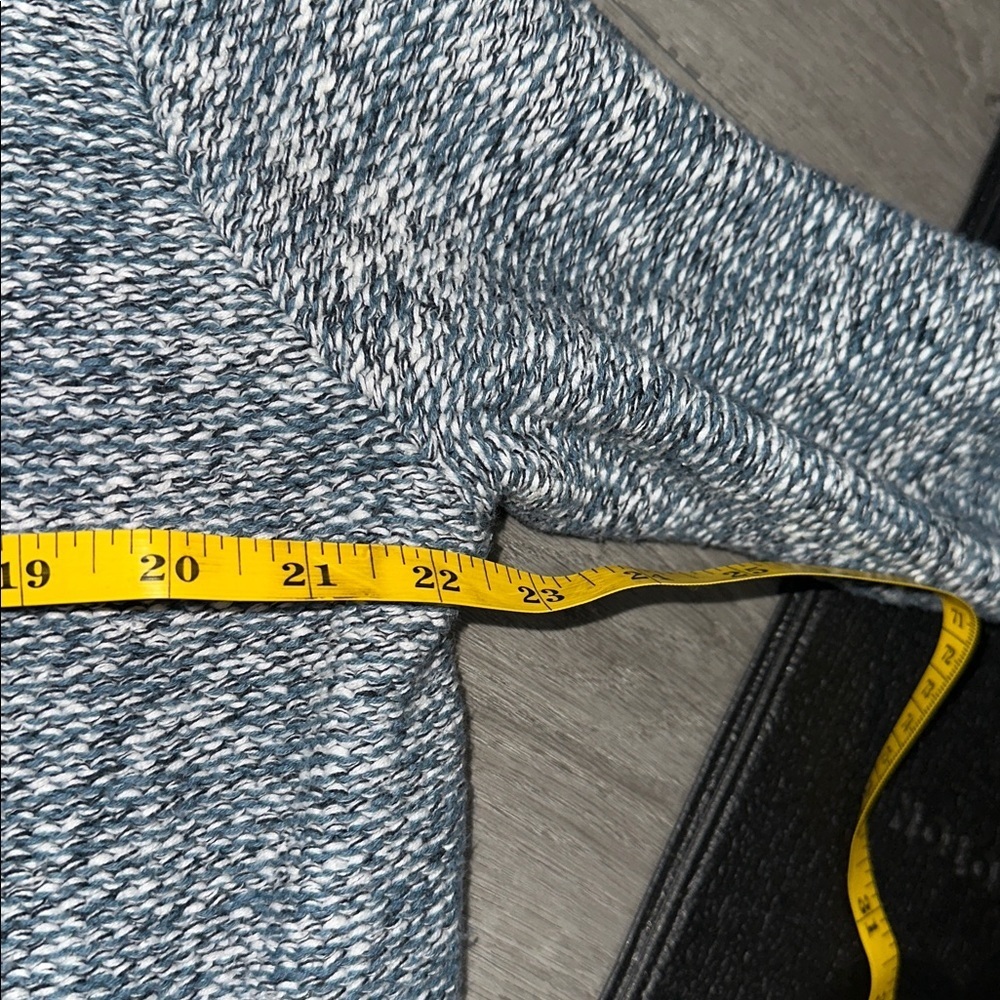 Pure Jill Open-Front Women's Blue Gray White Marled Cardigan Sweater size Large - Picture 6 of 8
